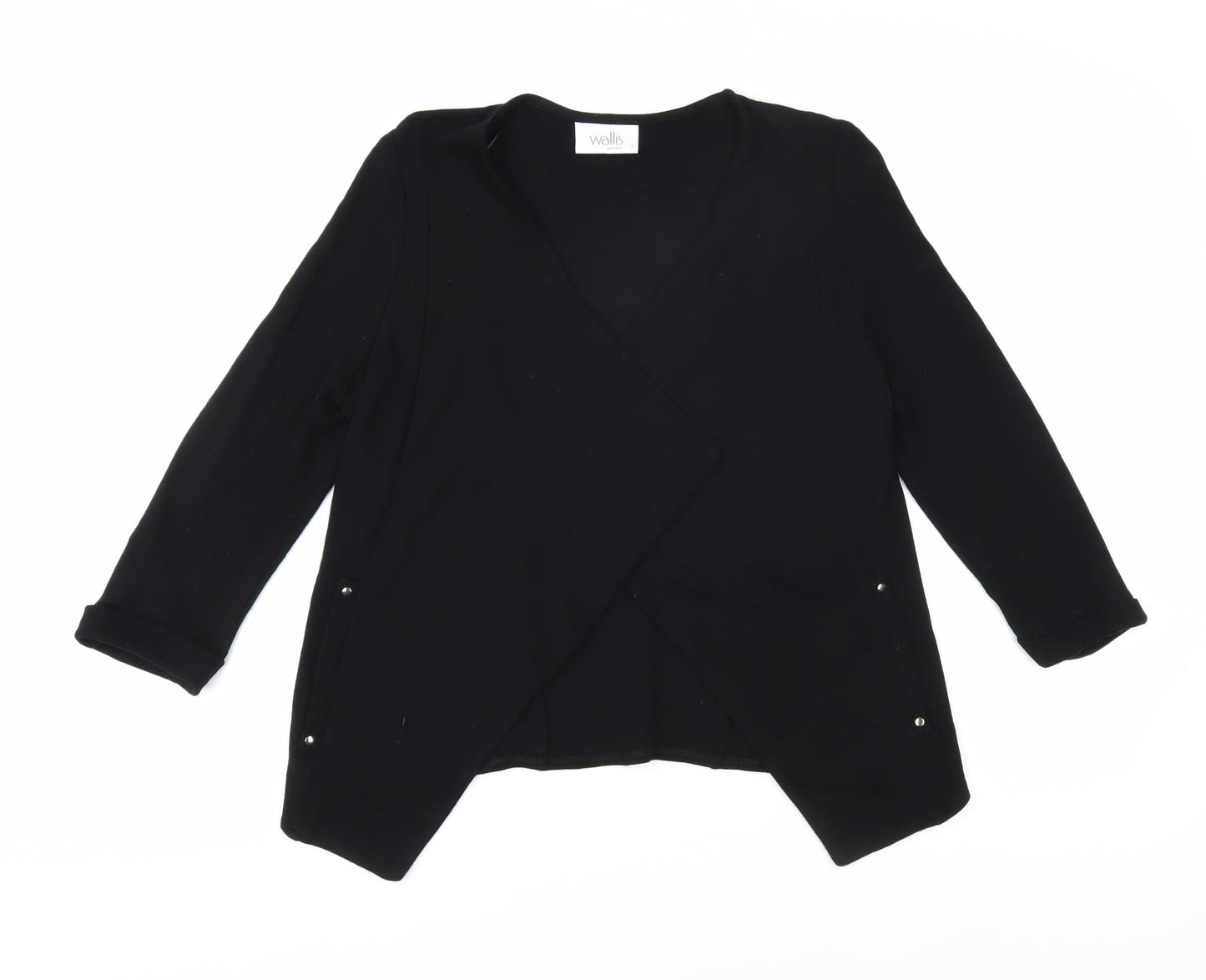 Womens UK Size S Wallis Black Wrap Blouse