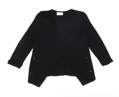 Womens UK Size S Wallis Black Wrap Blouse