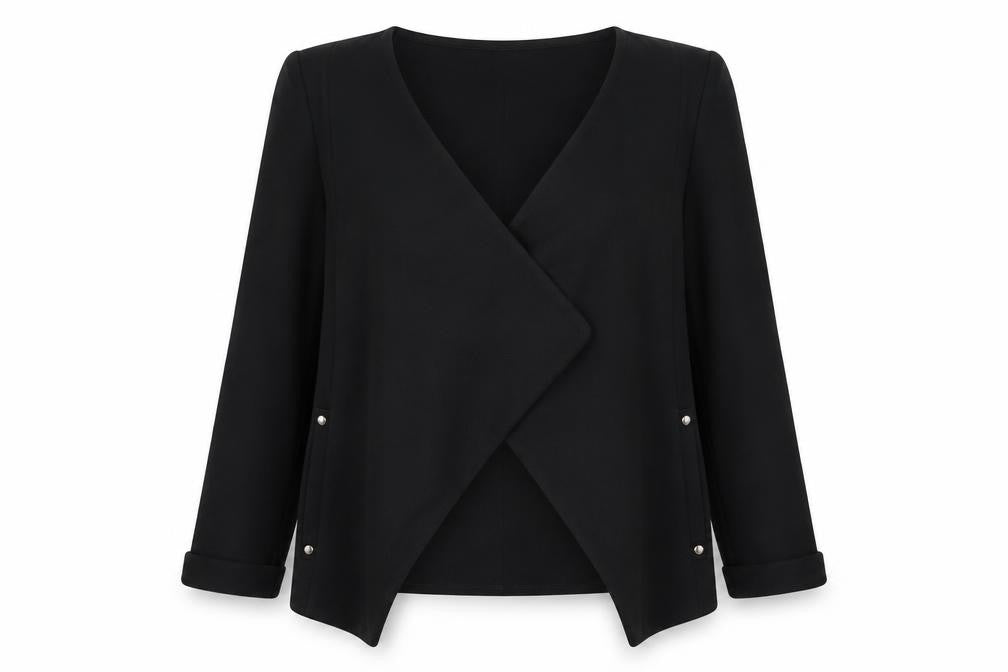 Womens UK Size S Wallis Black Wrap Blouse