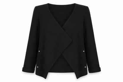 Womens UK Size S Wallis Black Wrap Blouse
