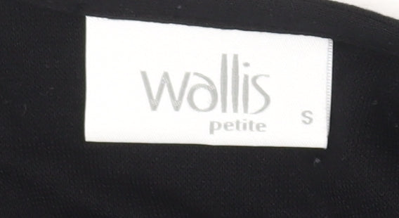 Womens UK Size S Wallis Black Wrap Blouse