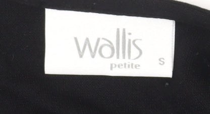 Womens UK Size S Wallis Black Wrap Blouse