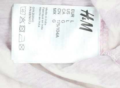 Unisex Adults UK Size L H&M Purple  T-Shirt