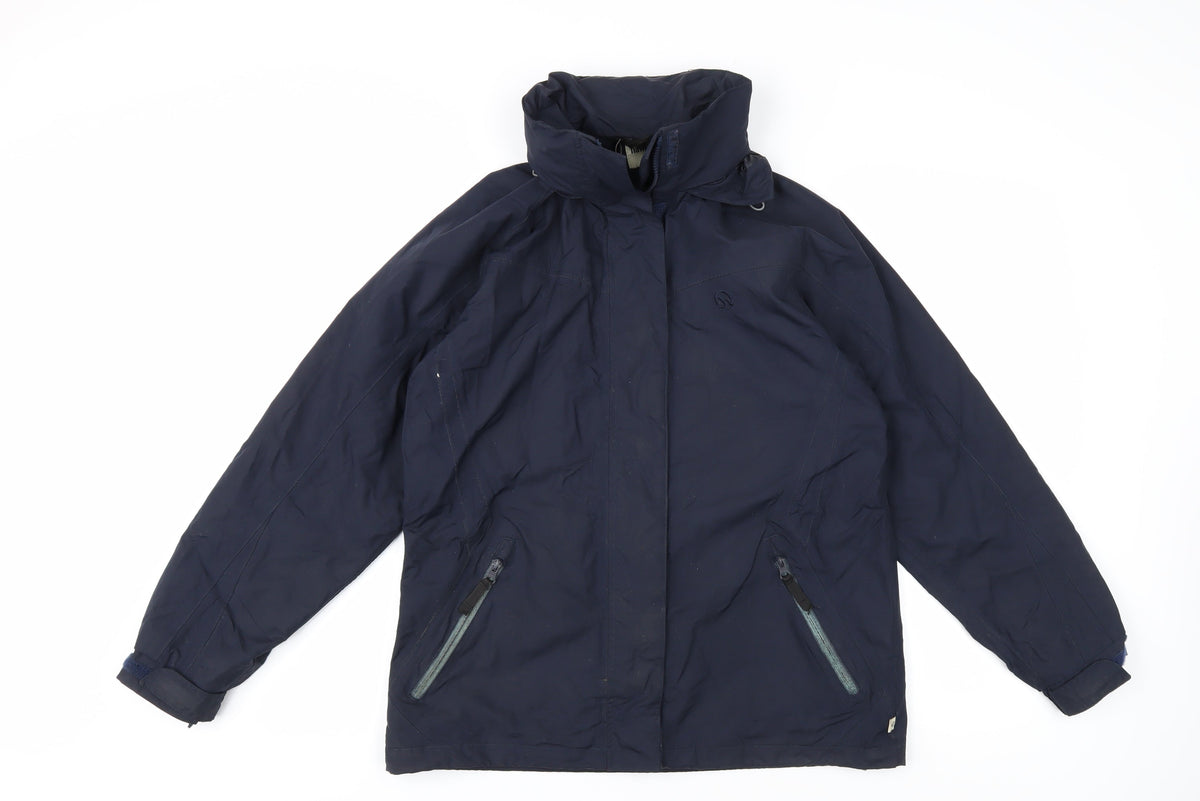 Additional front view of Hawkshead Blue unisex windbreaker jacket, size 10