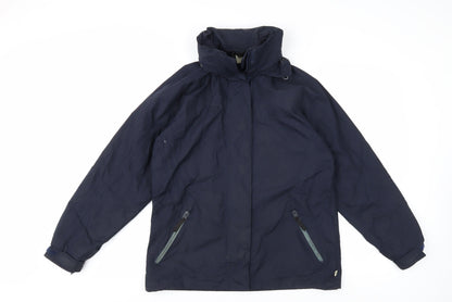 Additional front view of Hawkshead Blue unisex windbreaker jacket, size 10