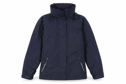 Front view of Hawkshead Blue unisex windbreaker jacket, size 10