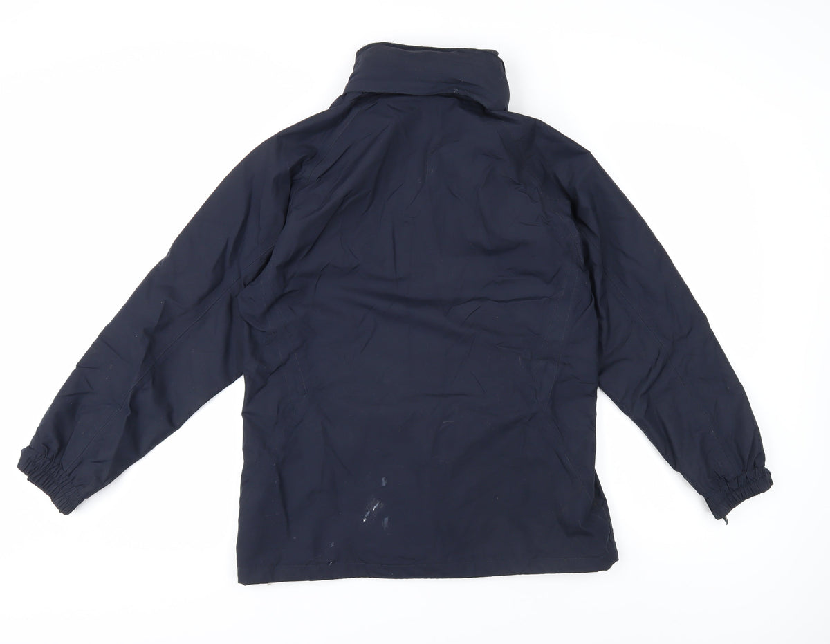 Back view of Hawkshead Blue unisex windbreaker jacket, size 10