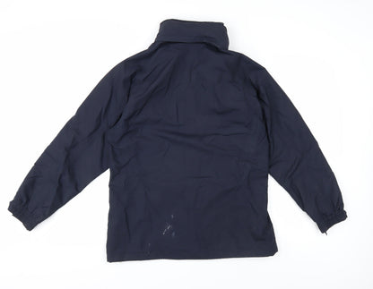Back view of Hawkshead Blue unisex windbreaker jacket, size 10