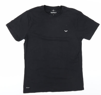Threadbare Men's Black Crew Neck T-Shirt - Size L