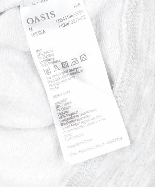 Womens UK Size M Oasis Grey Basic T-Shirt