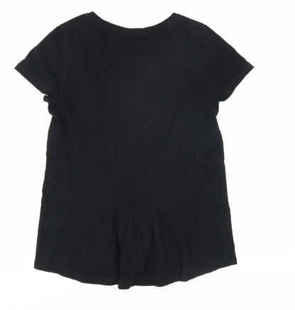 Womens UK Size XS Boden Black Basic T-Shirt