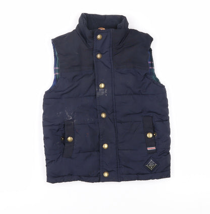 Joules Boys Blue Puffer Jacket 4 Years Lined Padded