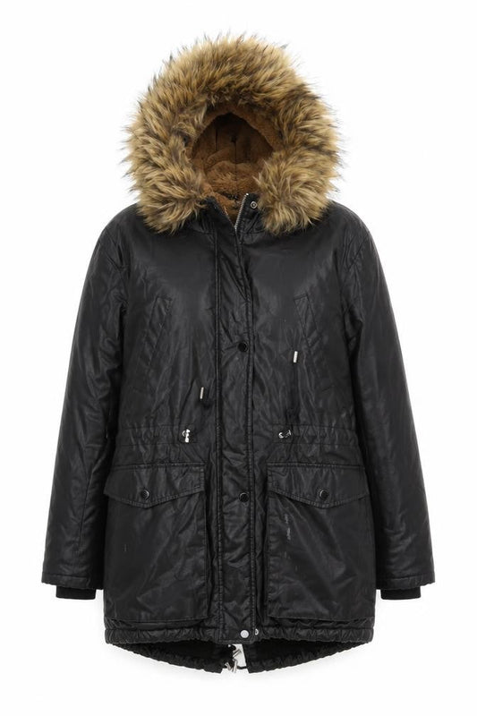 Womens UK Size M Whistles Black Parka Coat