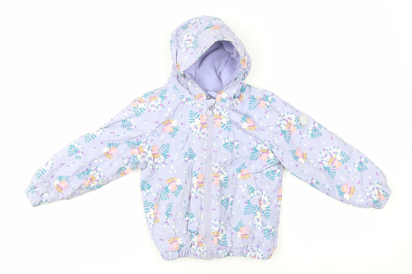 Regatta Girls Purple Peppa Pig Floral Parka Jacket 5 Years