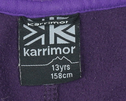 Karrimor Girls Purple Fleece Pullover Sweatshirt 13 Years