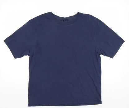 Smith & Jones Men's 2XL Blue Cotton T-Shirt