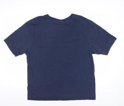 Smith & Jones Men's 2XL Blue Cotton T-Shirt