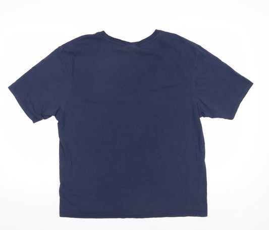 Smith & Jones Men's 2XL Blue Cotton T-Shirt