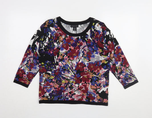 Womens UK Size M Adrienne Vittadini Multicoloured Jersey Blouse