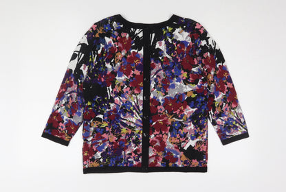 Womens UK Size M Adrienne Vittadini Multicoloured Jersey Blouse