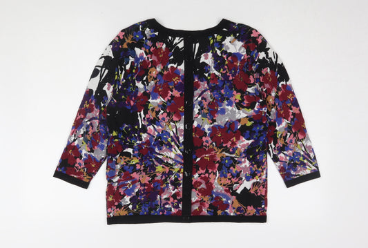 Womens UK Size M Adrienne Vittadini Multicoloured Jersey Blouse