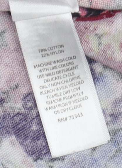 Womens UK Size M Adrienne Vittadini Multicoloured Jersey Blouse