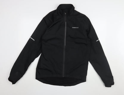 Mens UK Size M Pinnacle Black Windbreaker Coat
