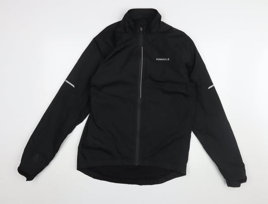 Mens UK Size M Pinnacle Black Windbreaker Coat
