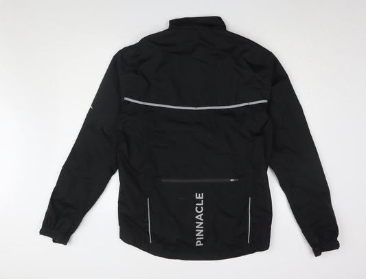 Mens UK Size M Pinnacle Black Windbreaker Coat