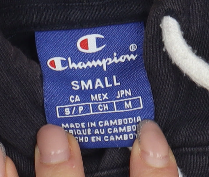 Mens UK Size S Champion Black Pullover Hoodie