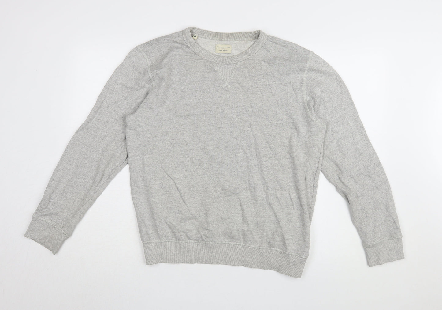 Mens UK Size M Selected Homme Grey Pullover Sweatshirt