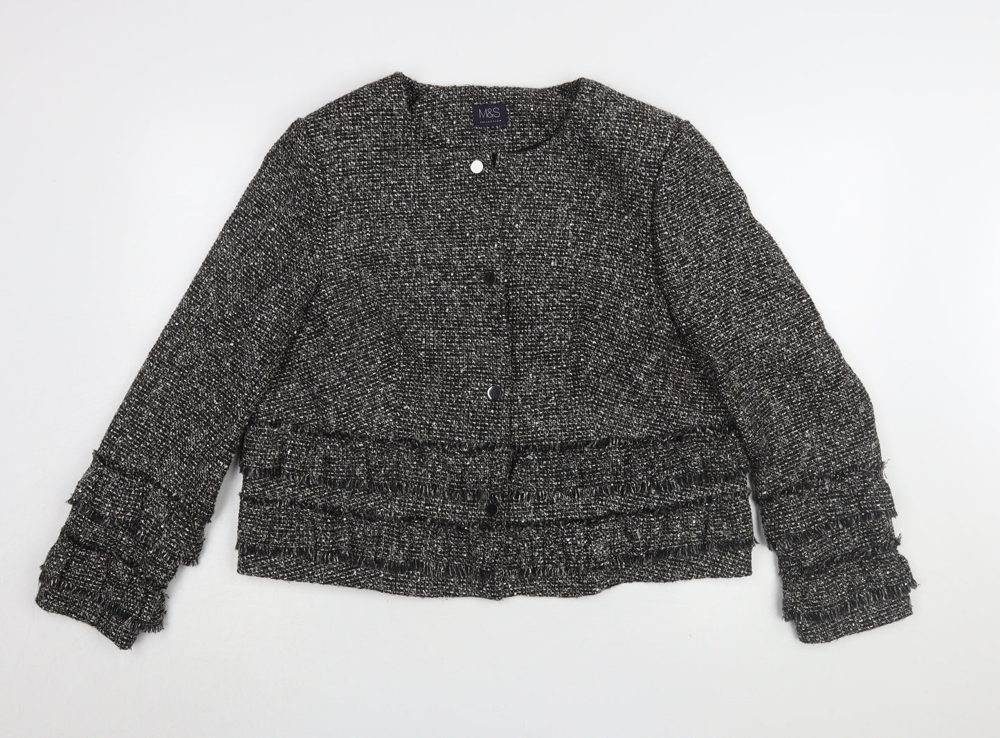 Womens UK Size 18 Marks and Spencer Silver Basic Jacket