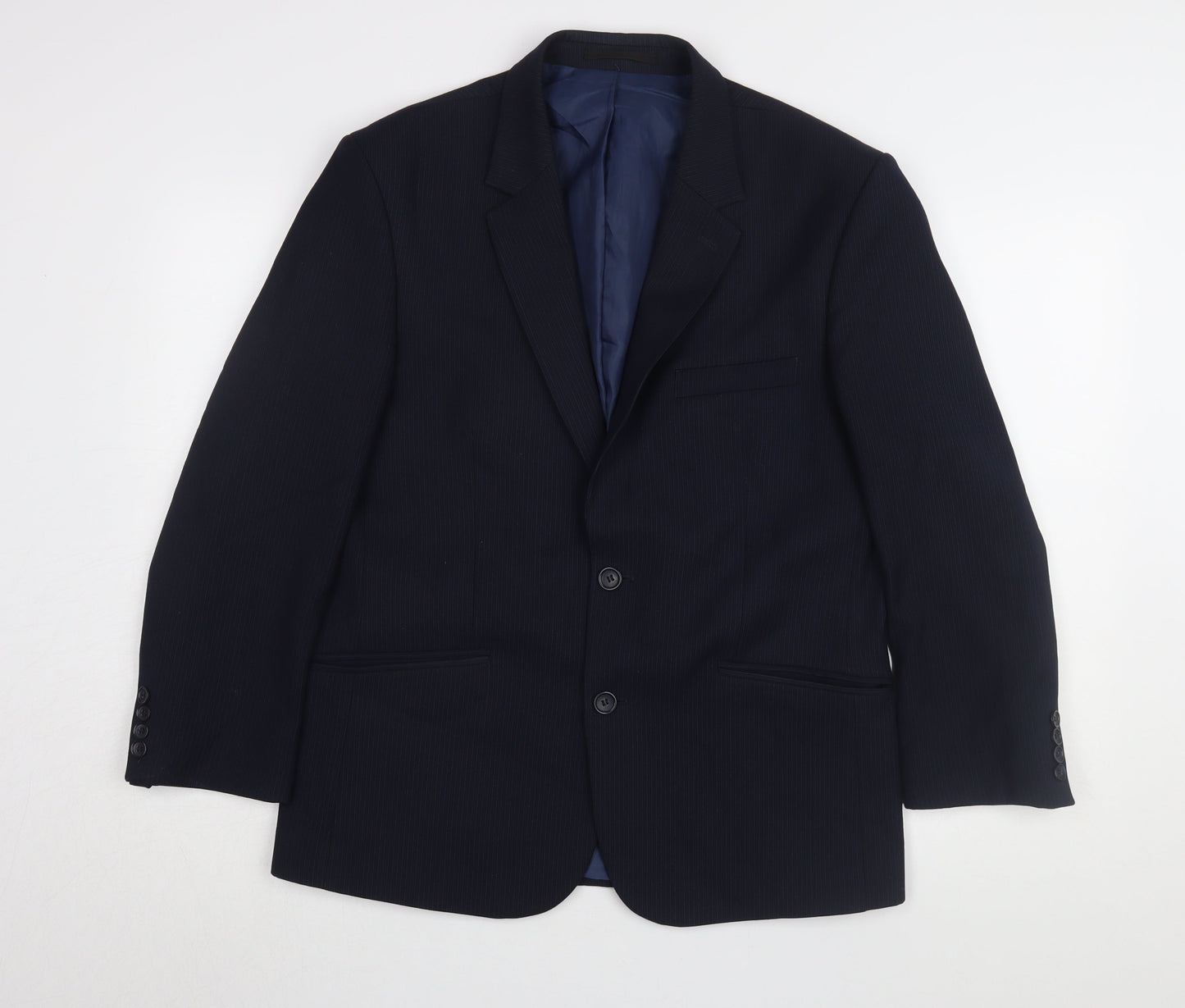 Mens UK Size 38 Charlton Gray Regular Black Suit Jacket