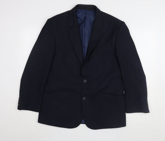 Mens UK Size 38 Charlton Gray Regular Black Suit Jacket