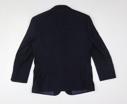 Mens UK Size 38 Charlton Gray Regular Black Suit Jacket