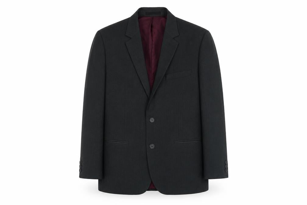 Mens UK Size 38 Charlton Gray Regular Black Suit Jacket