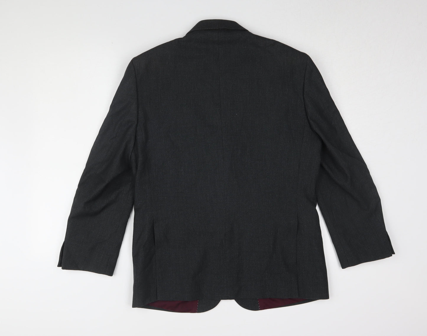 Mens UK Size 38 Charlton Gray Regular Black Suit Jacket