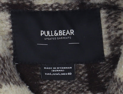 Mens UK Size 12 Pull&Bear Brown Shacket
