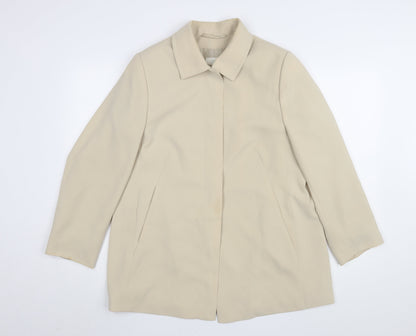 Womens UK Size 14 Marks and Spencer Beige Overcoat