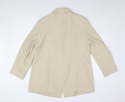 Womens UK Size 14 Marks and Spencer Beige Overcoat