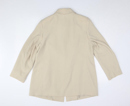 Marks and Spencer Beige Women's Overcoat, Size 14