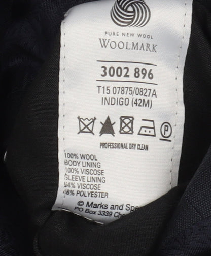 Mens UK Size 42 Marks and Spencer Regular Blue Suit Jacket
