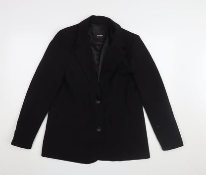 Pull & Bear Women's Black Regular Blazer Jacket Size 8
