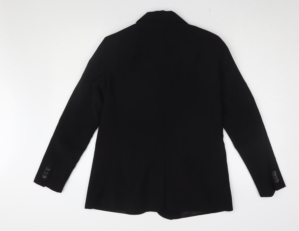 Pull & Bear Women's Black Regular Blazer Jacket Size 8
