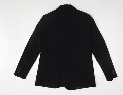 Pull & Bear Women's Black Regular Blazer Jacket Size 8