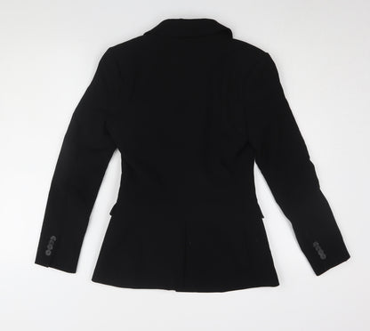 H&M Womens Black Double-Breasted Blazer Size 6