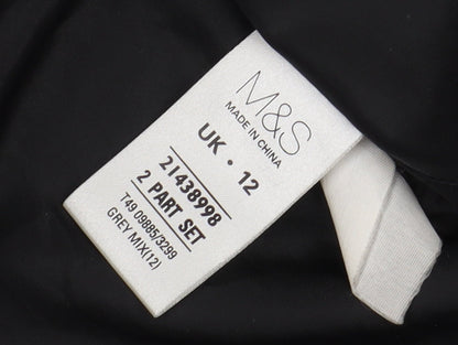 Marks & Spencer Women's Grey Floral Trench Coat Size 12