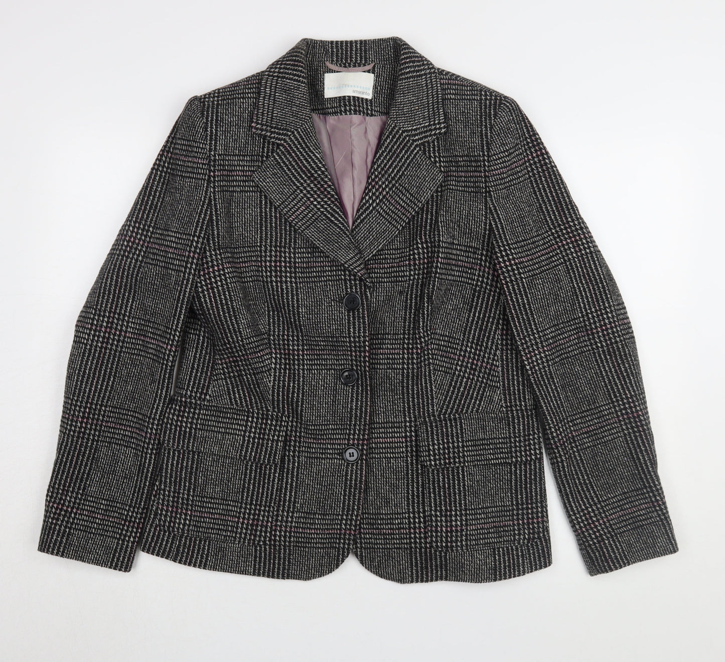 Womens UK Size 14 AMARANTO Regular Grey Blazer