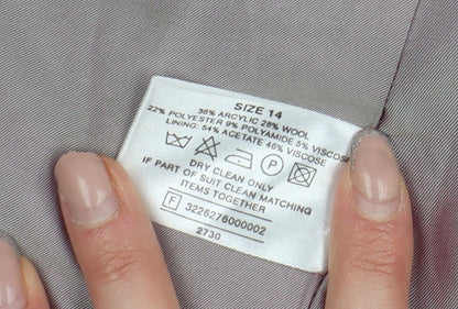 Womens UK Size 14 AMARANTO Regular Grey Blazer