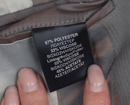 Mens UK Size 42 River Island Regular Brown Suit Jacket